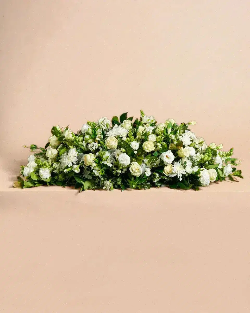 White KANEL funeral spray